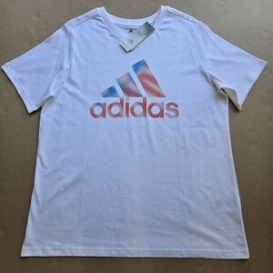 Adidas Graphic Tee Crewneck Short Sleeve Tops T-shirt Cotton Men Size 1X